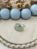 Caribbean Blue Sea Glass Stacker Rings - Size 6 - Ocean Soul