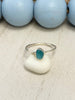 Caribbean Blue Sea Glass Stacker Rings - Size 7 - Ocean Soul