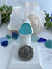 Caribbean Blue Sea Glass Statement Ring - Size 6 - Ocean Soul