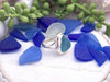 Caribbean Blue! Sea Glass Statement Ring - Size 8 - Ocean Soul