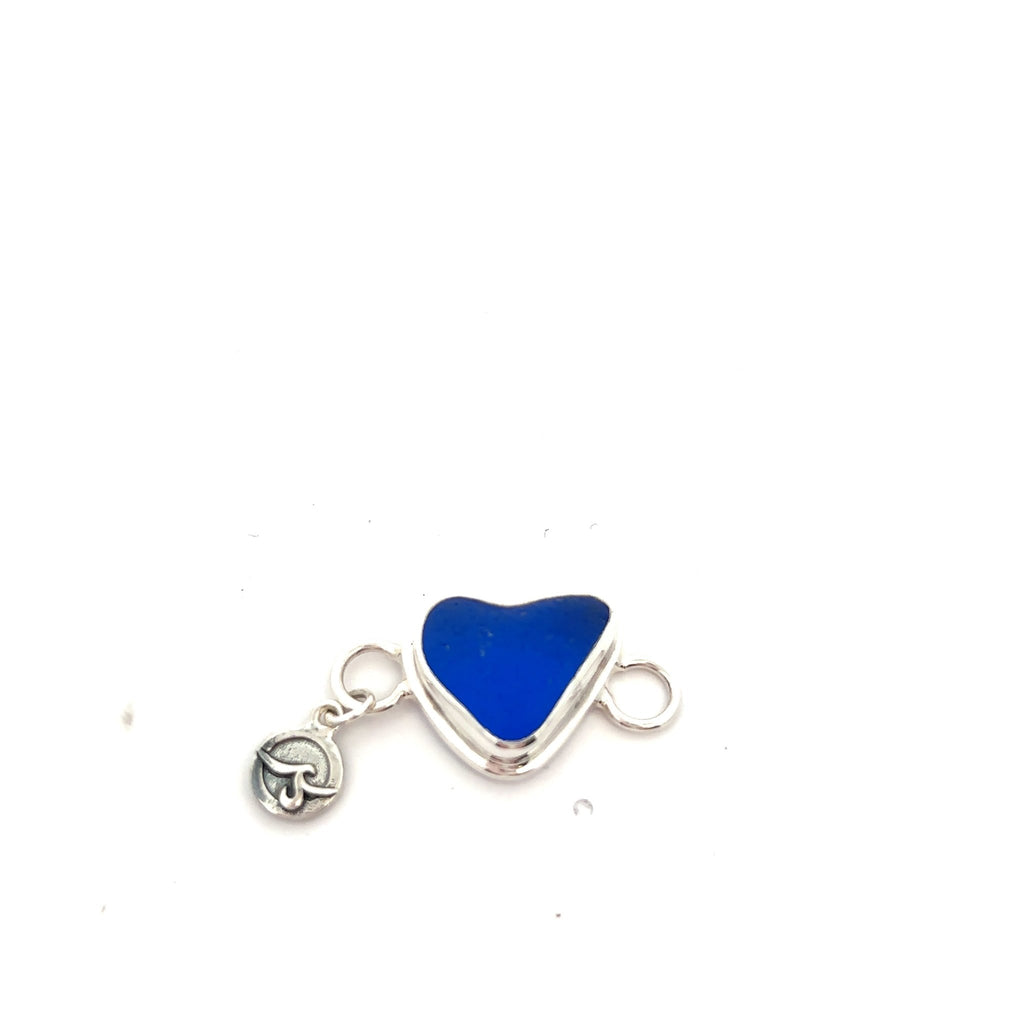 Cobalt Heart Sea Glass Soul Center - Ocean Soul