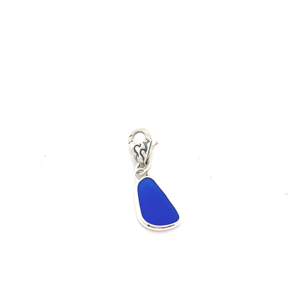 Cobalt Sea Glass Charm - Ocean Soul