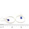 Cobalt Sea Glass Hammered O Ring Earrings - Ocean Soul