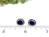 Cobalt Sea Glass Nautical Rope Post Earrings - Ocean Soul