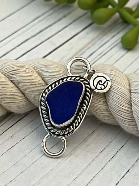 Cobalt Sea Glass Nautical Rope Soul Center - Ocean Soul