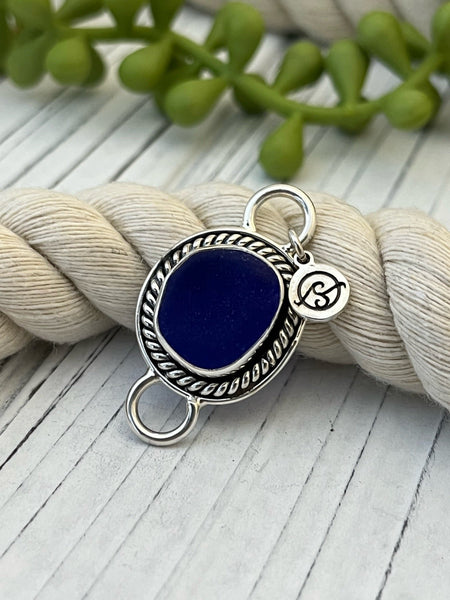 Cobalt Sea Glass Nautical Rope Soul Center - Ocean Soul