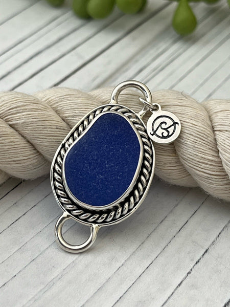 Cobalt Sea Glass Nautical Rope Soul Center - Ocean Soul