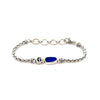 Cobalt Sea Glass on the Dainty Adjustable Bracelet - Ocean Soul