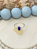 Cobalt Sea Glass Stacker Rings - Size 10 - Ocean Soul