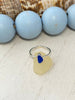 Cobalt Sea Glass Stacker Rings - Size 5 - Ocean Soul