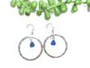 Cornflower Hammered O Ring Earrings - Ocean Soul