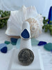 Cornflower Sea Glass Statement Ring - Size 6 - Ocean Soul