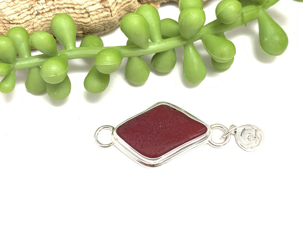 Crimson Red Sea Glass Soul Center - Ocean Soul