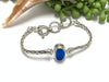 Electric Blue Sea Glass on Romano Adjustable Bracelet - Ocean Soul