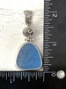 English Cornflower Sea Glass Pendant with Hand-carved bail and logo - Ocean Soul