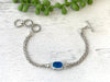 Exquisite Caribbean Blue Sea Glass on adjustable Romano Bracelet - Ocean Soul