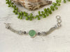 Frosted Seafoam Sea Glass on adjustable Triple Tigertail Bracelet - Ocean Soul