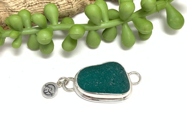 Frosted Teal Sea Glass Soul Center - Ocean Soul