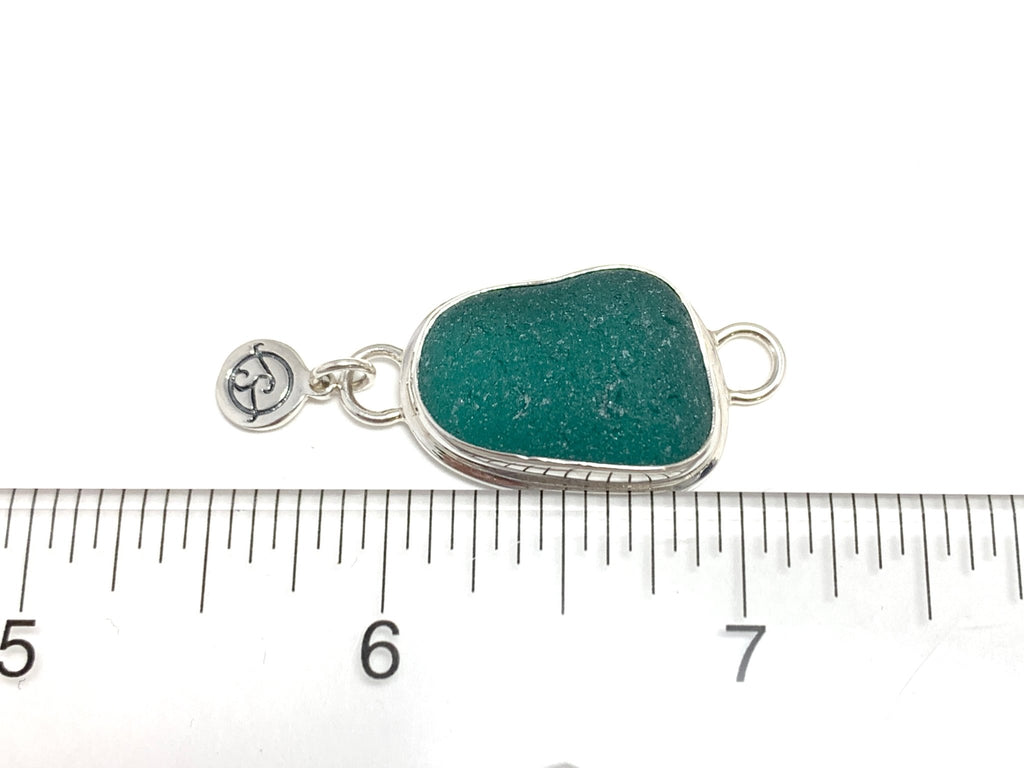 Frosted Teal Sea Glass Soul Center - Ocean Soul