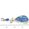 Giant Abalone, Coral, and Sea Glass Pendant - Ocean Soul