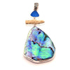 Giant Abalone, Coral, and Sea Glass Pendant - Ocean Soul