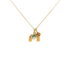 Gold Vermeil Rainbow Necklace with Light Green Sea Glass - Ocean Soul