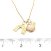 Gold Vermeil Rainbow Necklace with Puka Shell - Ocean Soul