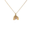 Gold Vermeil Rainbow Necklace with Puka Shell - Ocean Soul