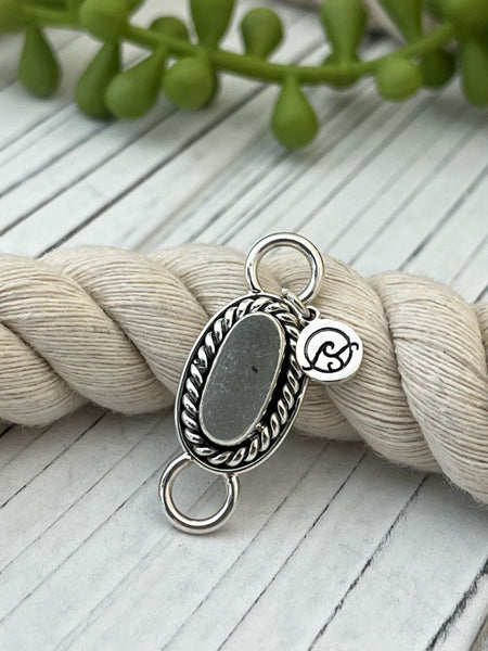 Gray Sea Glass Nautical Rope Soul Center - Ocean Soul