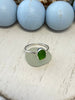 Green Sea Glass Stacker Rings - Size 6 - Ocean Soul