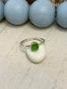Green Sea Glass Stacker Rings - Size 7 - Ocean Soul
