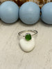Green Sea Glass Stacker Rings - Size 7 - Ocean Soul