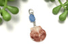 Ice Blue Sea Glass and Scallop Prong Set Pendant - Ocean Soul