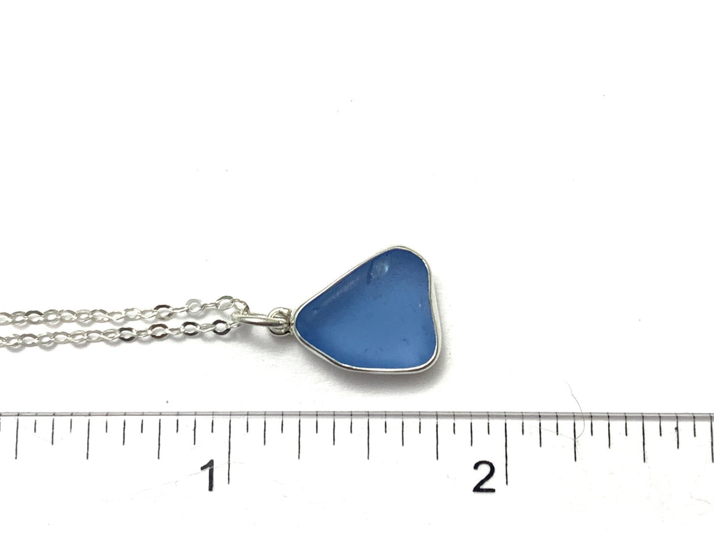 Ice Blue Sea Glass Necklace - Ocean Soul