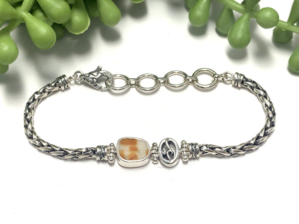 Junonia Piece on Dainty Adjustable Bracelet - Ocean Soul