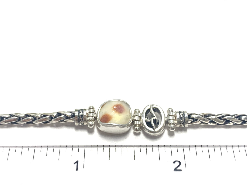 Junonia Piece on Dainty Adjustable Bracelet - Ocean Soul