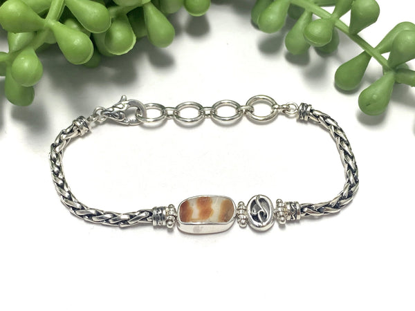 Junonia Piece on Dainty Adjustable Bracelet - Ocean Soul