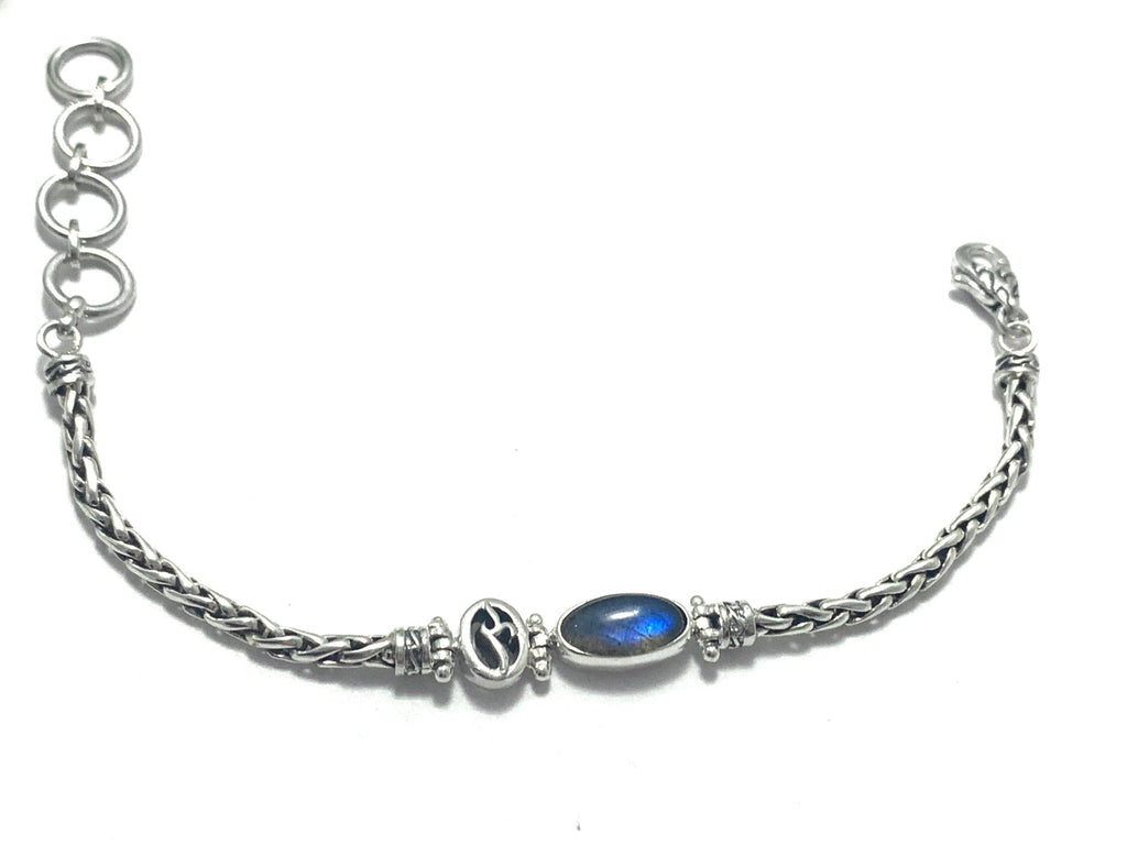 Labradorite Dainty Adjustable Chain Bracelet - Ocean Soul