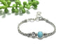 Larimar Dainty Adjustable Chain Bracelet - Ocean Soul