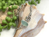 Light Aqua Sea Glass Dainty Adjustable Chain Bracelet - Ocean Soul