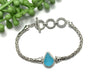 Light Aquamarine Sea Glass on Romano Adjustable Bracelet - Ocean Soul