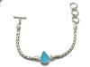 Light Aquamarine Sea Glass on Romano Adjustable Bracelet - Ocean Soul