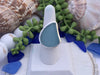 Light Blue Sea Glass Statement Ring - Size 9 - Ocean Soul