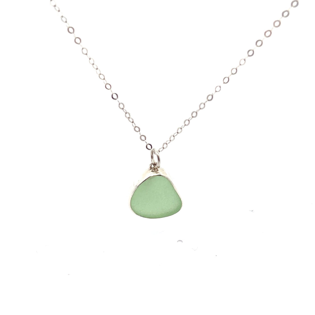 Light Green Sea Glass Necklace - Ocean Soul