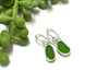 Lime Green Sea Glass Earrings - Ocean Soul