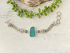 Lovely Turquoise Sea Glass set in adjustable Triple Tigertail Bracelet - Ocean Soul