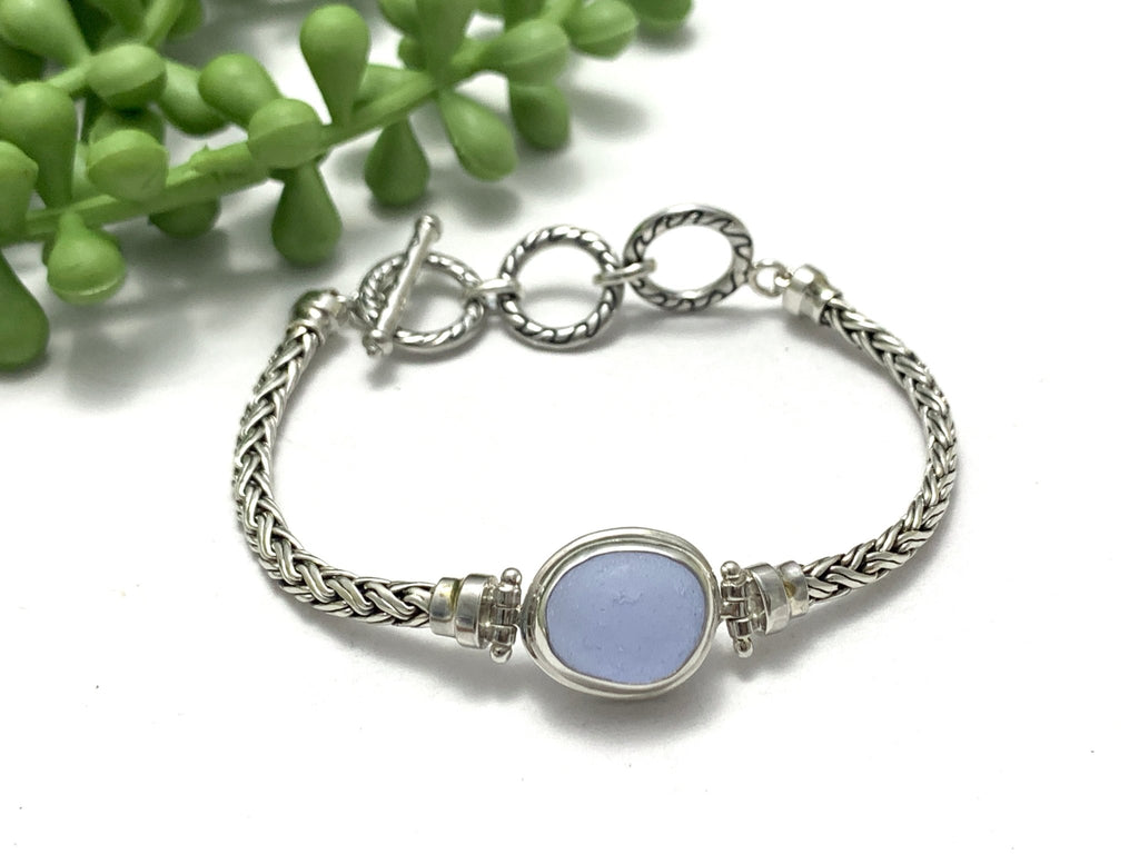 Neo Sea Glass on Romano Adjustable Bracelet - Ocean Soul