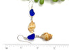 Nutmeg and Cobalt Sea Glass Earrings - Ocean Soul