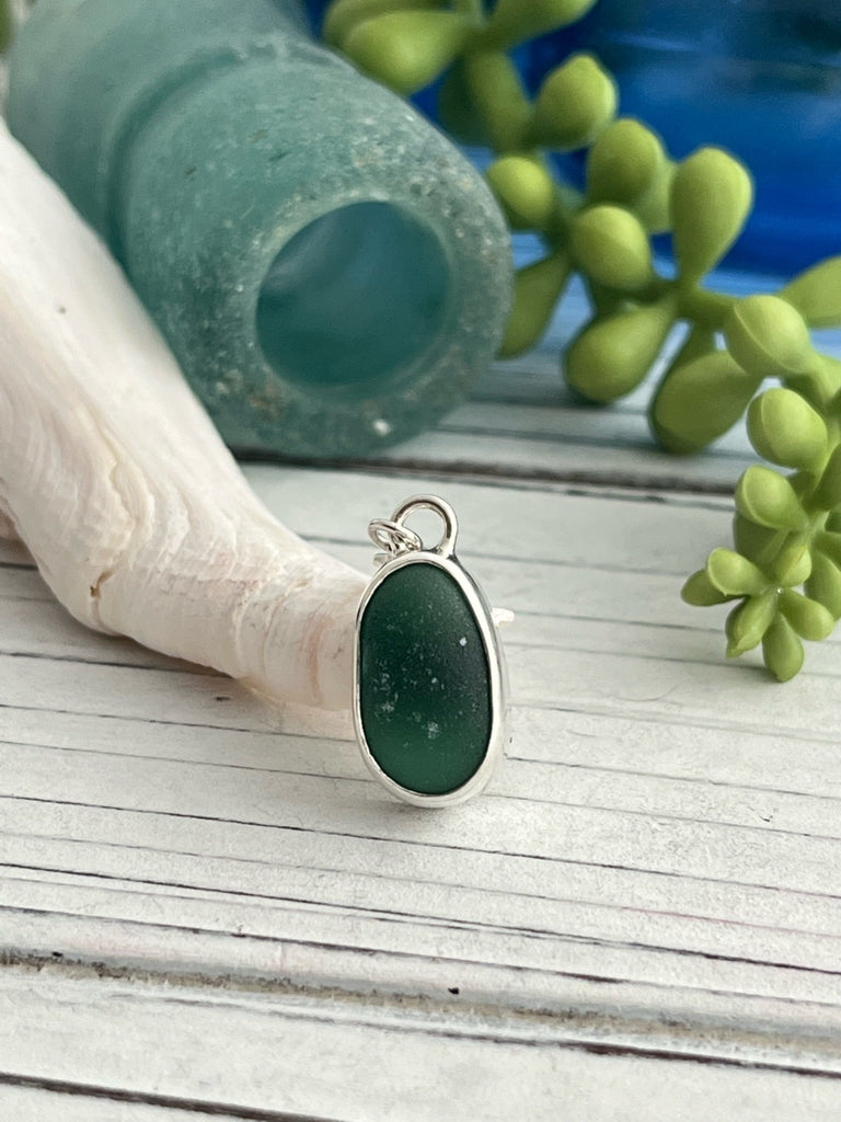 Olive Sea Glass Charms - Ocean Soul