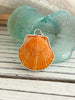Orange Scallop Charm - Ocean Soul